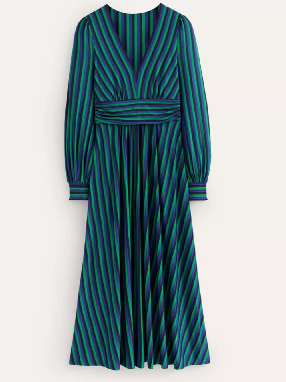 BOGO! Boden Daphne Jersey Maxi Dress Green Blue Stripe Size 6 - Picture 8 of 8